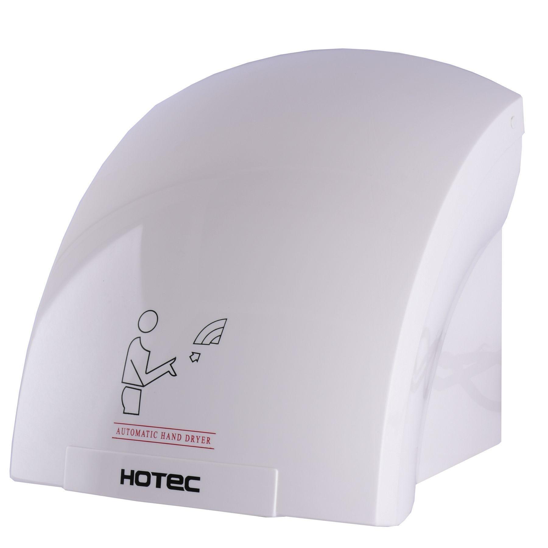 Сушарка для рук HOTEC 11.302 ABS White сенсорна, корпус пластик білий (220В ,1800Вт)